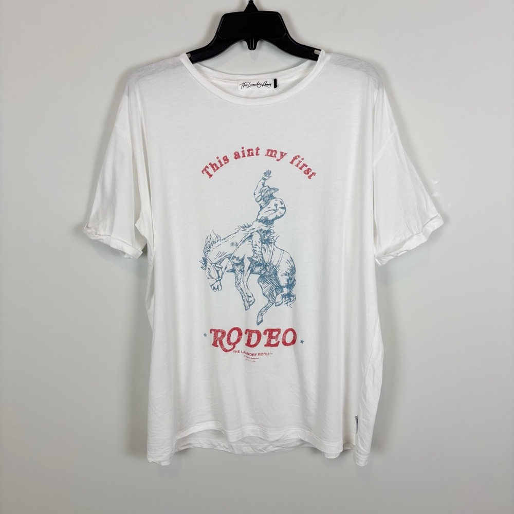 The Laundry Room This Ain't My First Rodeo Oversized Tee In Super Bright Size S View 2